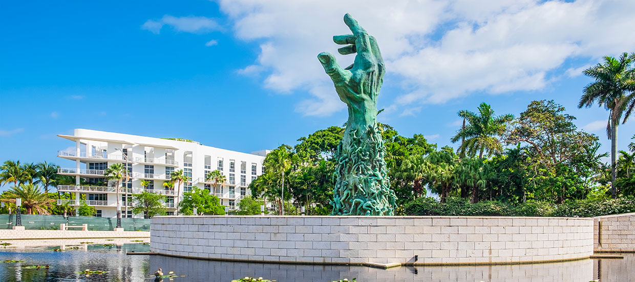 This is a stock photo. The Holocaust Memorial in Miami Beach, Florida.